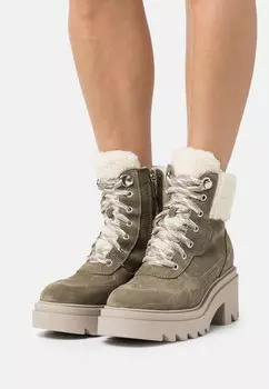 Ботинки с кордонами Tamaris, цвет olive
