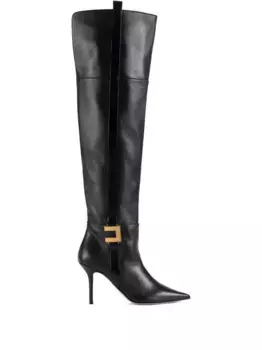 Ботинки с логотипом Elisabetta Franchi, черный