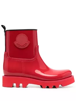 Ботинки с нашивкой-логотипом Moncler, красный