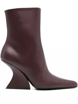 Ботинки с острым носком и скульптурным каблуком высотой 90 мм Mugler, красный