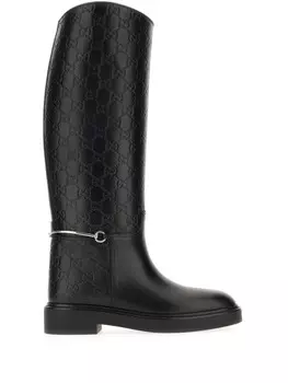 Ботинки с отделкой Horsebit Gucci, черный