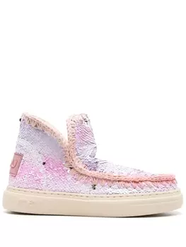 Ботинки с пайетками Mou, розовый