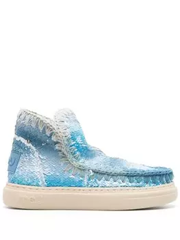 Ботинки с пайетками Mou, синий