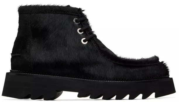 Ботинки с подошвой из черной акулы AMI Alexandre Mattiussi