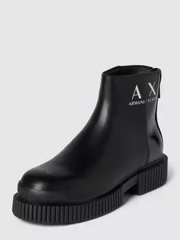 Ботинки с принтом этикетки, модель "EDDIE" ARMANI EXCHANGE, черный