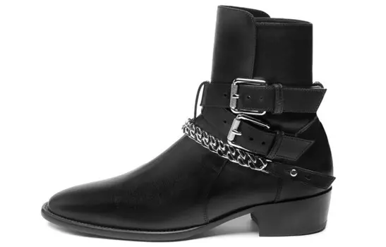 Ботинки с пряжкой кожаные Amiri, черный