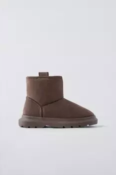 Ботинки с язычками ZARA, коричневый