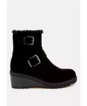 Ботинки с ремешками Big Horn из искусственного меха London Rag, черный