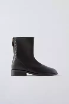 Ботинки с шипами ZARA, черный