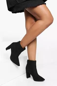 Ботинки с широким окончанным носком Boohoo, черный