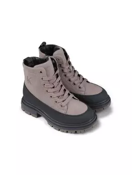 Ботинки с тисненым логотипом Calvin Klein Kids, нейтральный цвет