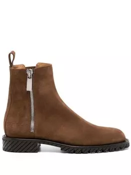 Ботинки с тисненым логотипом Off-White, коричневый