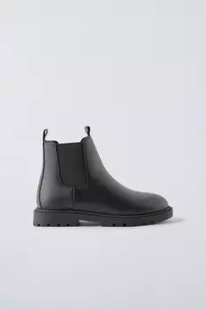 Ботинки с треским стойкой ZARA, черный