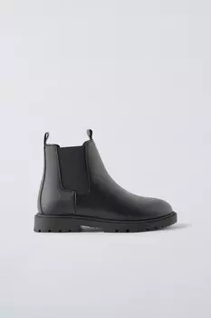 Ботинки с треским стойкой ZARA, черный