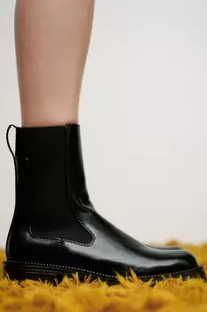 Ботинки с треским стойкой ZARA, черный