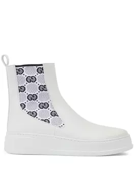 Ботинки с узором GG Supreme Gucci, белый