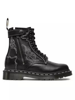 Ботинки с зубчатой подошвой Dr. Martens Botas de combate 1460 Gothic Americana, черный