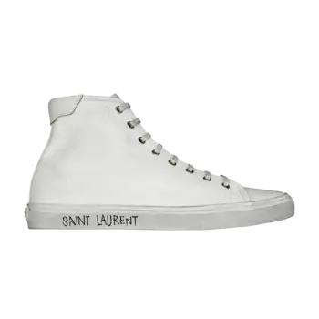 Ботинки Saint Laurent Malibu Mid, белый
