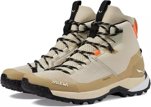 Ботинки SALEWA Puez Knit Mid PTX, цвет Oatmeal/Quicksand