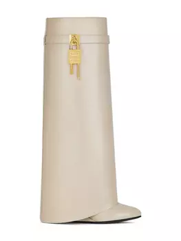 Ботинки Shark Lock из кожи 90 мм Givenchy, нейтральный