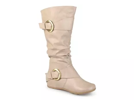Ботинки широкие Journee Collection Paris до икры, светло-серый