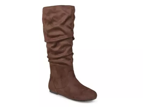Ботинки широкие Journee Collection Rebecca до щиколотки, коричневый