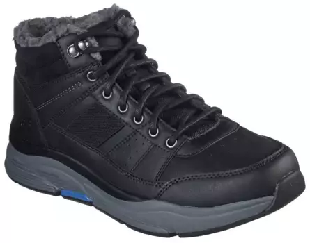 Ботинки Skechers на шнуровке "Бенаго" с уютной теплой подкладкой, черный