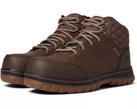 Ботинки SKECHERS Work Mccoll Comp Toe, коричневый