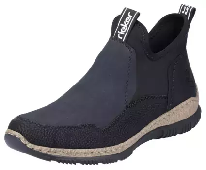 Ботинки-слипоны Rieker с надписью-логотипом, черный