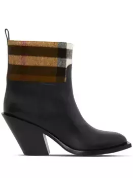 Ботинки со вставкой Exaggerated Check BURBERRY, черный