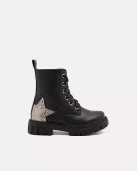 Ботинки со звездами для девочек с эффектом металлик Conguitos, черный