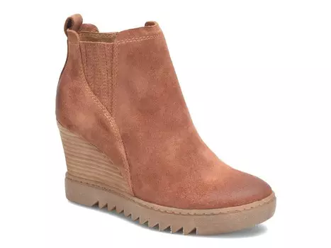 Ботинки Soft Utley замшевые на танкетке мягкие, коричневый