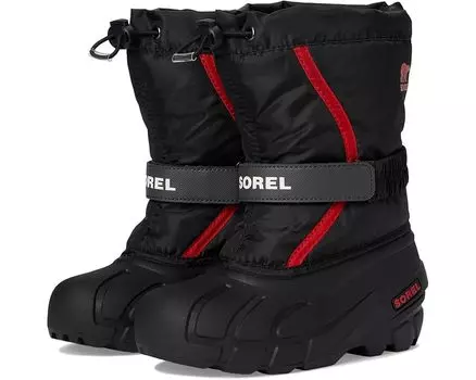 Ботинки SOREL Kids Flurry, цвет Black/Bright Red
