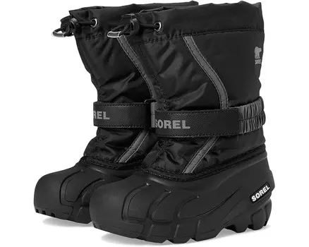 Ботинки SOREL Kids Flurry, цвет Black/City Grey