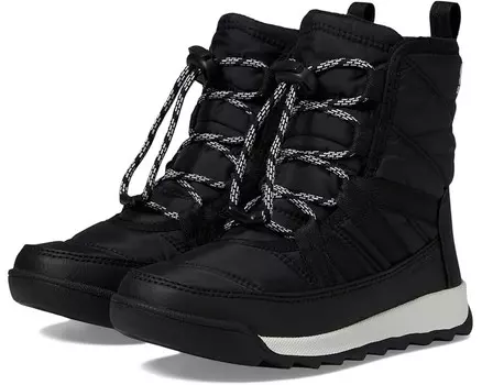 Ботинки SOREL Kids Whitney II Plus Lace WP, цвет Black/Sea Salt