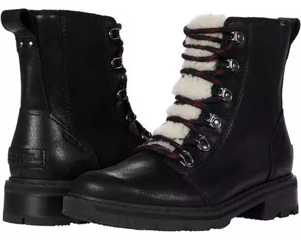 Ботинки SOREL Lennox Lace Cozy, цвет Black/Nocturnal Red