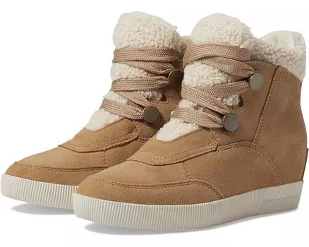 Ботинки SOREL Out N About Cozy Wedge, цвет Tawny Buff/Sea Salt