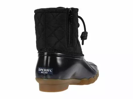 Ботинки Sperry Kids Saltwater Nylon Quilt (Little Kid/Big Kid), черный