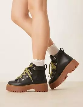 Ботинки Stone Street на шнуровке средней высоты из черной кожи Timberland