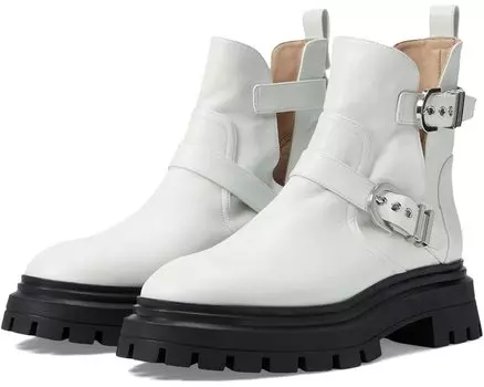 Ботинки Stuart Weitzman Maverick Bedford Moto Bootie, белый