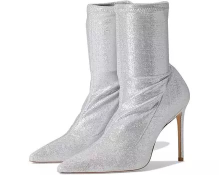 Ботинки Stuart Weitzman Stuart 100 Stretch Bootie, серебряный