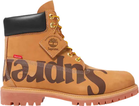 Ботинки Supreme x 6 Inch Premium Waterproof Boot Big Logo - Wheat, загар