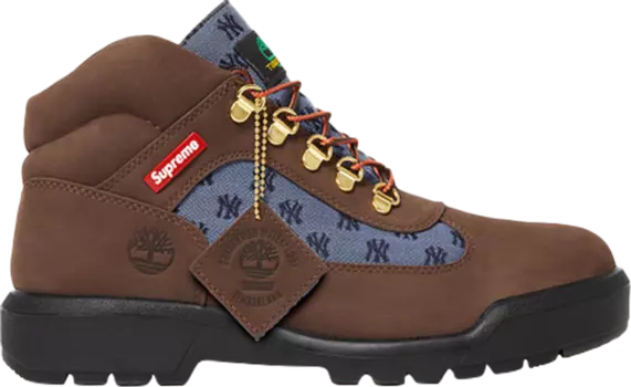 Ботинки Supreme x New York Yankees x Field Boot Brown, коричневый