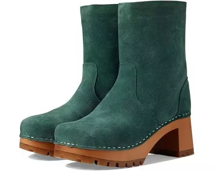 Ботинки Swedish Hasbeens Suede Teddy Boot, темно-зеленый