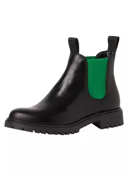 Ботинки Tamaris Chelsea Boot, черный lea./зеленый