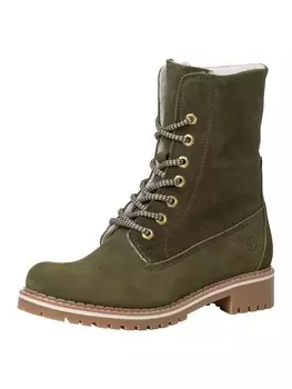 Ботинки Tamaris Lace-Up Ankle Boots, хаки