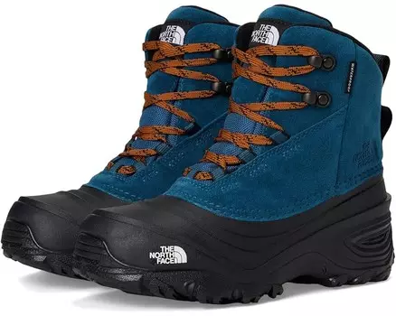 Ботинки The North Face Kids Chilkat V Lace Waterproof, цвет Midnight Petrol/Timber Tan