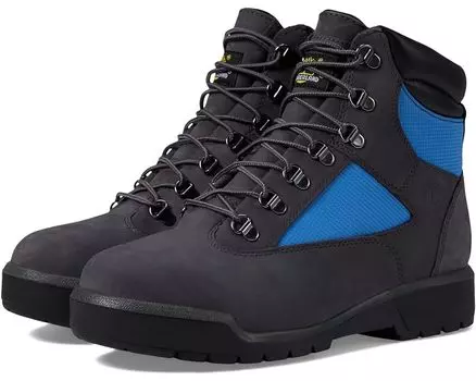 Ботинки Timberland Field Boot 6" F/L Waterproof, цвет Dark Grey Nubuck Blue