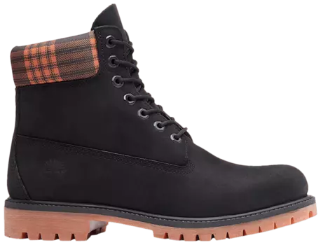 Ботинки Timberland Heritage 6 Inch Waterproof Boot 'Plaid - Black Orange', черный