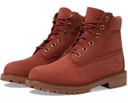 Ботинки Timberland Kids 6" Premium Lace-Up Waterproof Boots, цвет Dark Red Nubuck